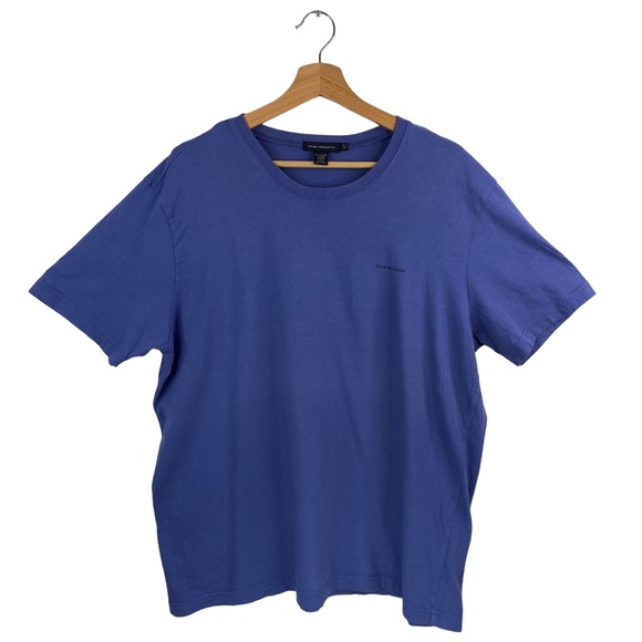 Club Monaco Logo Tee Club Monaco Crest Everyday Casual Shirt Blue Indigo Sz XL - Picture 2 of 7